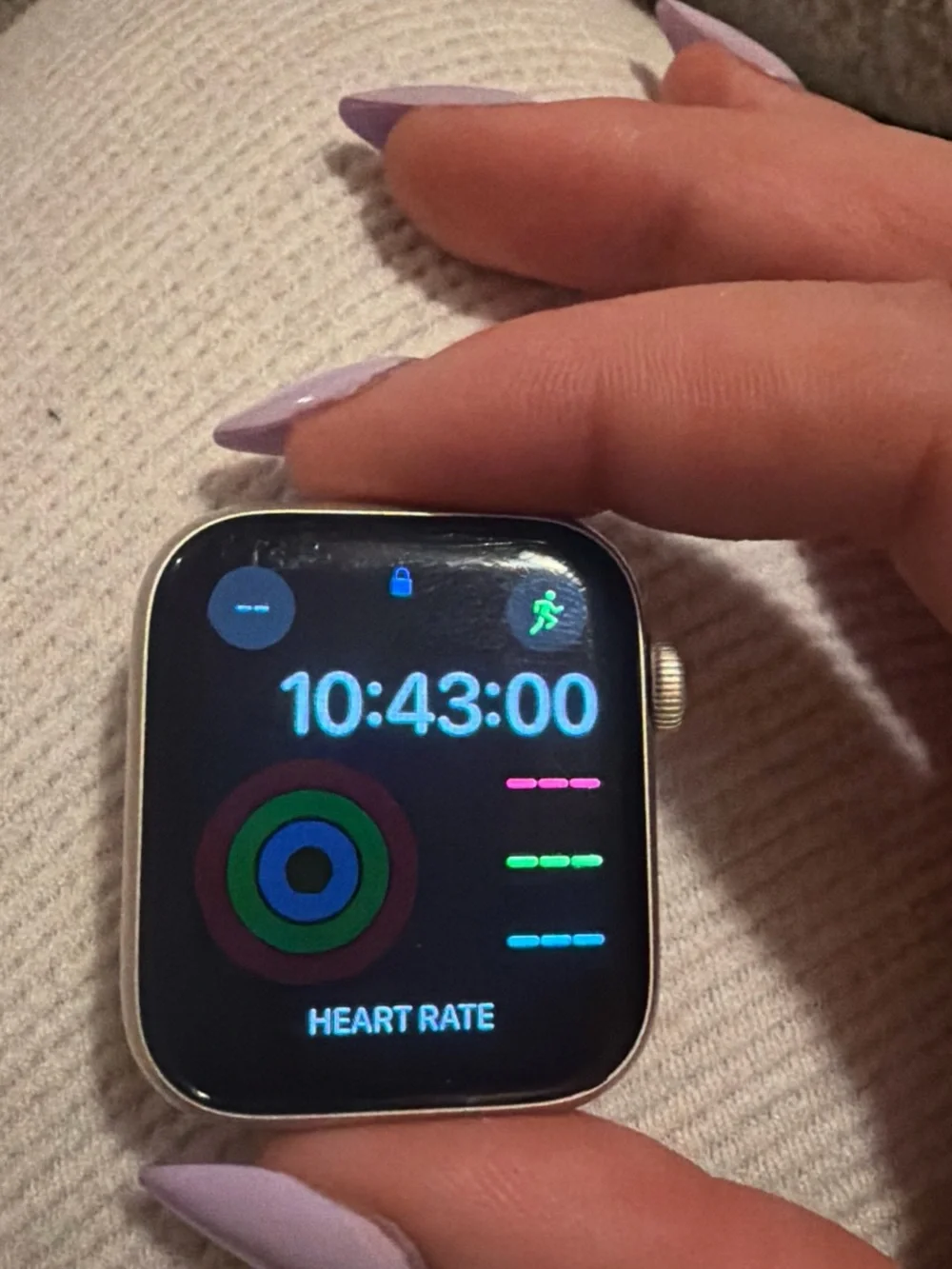 Apple Silver Smartwatch with Activity Rings